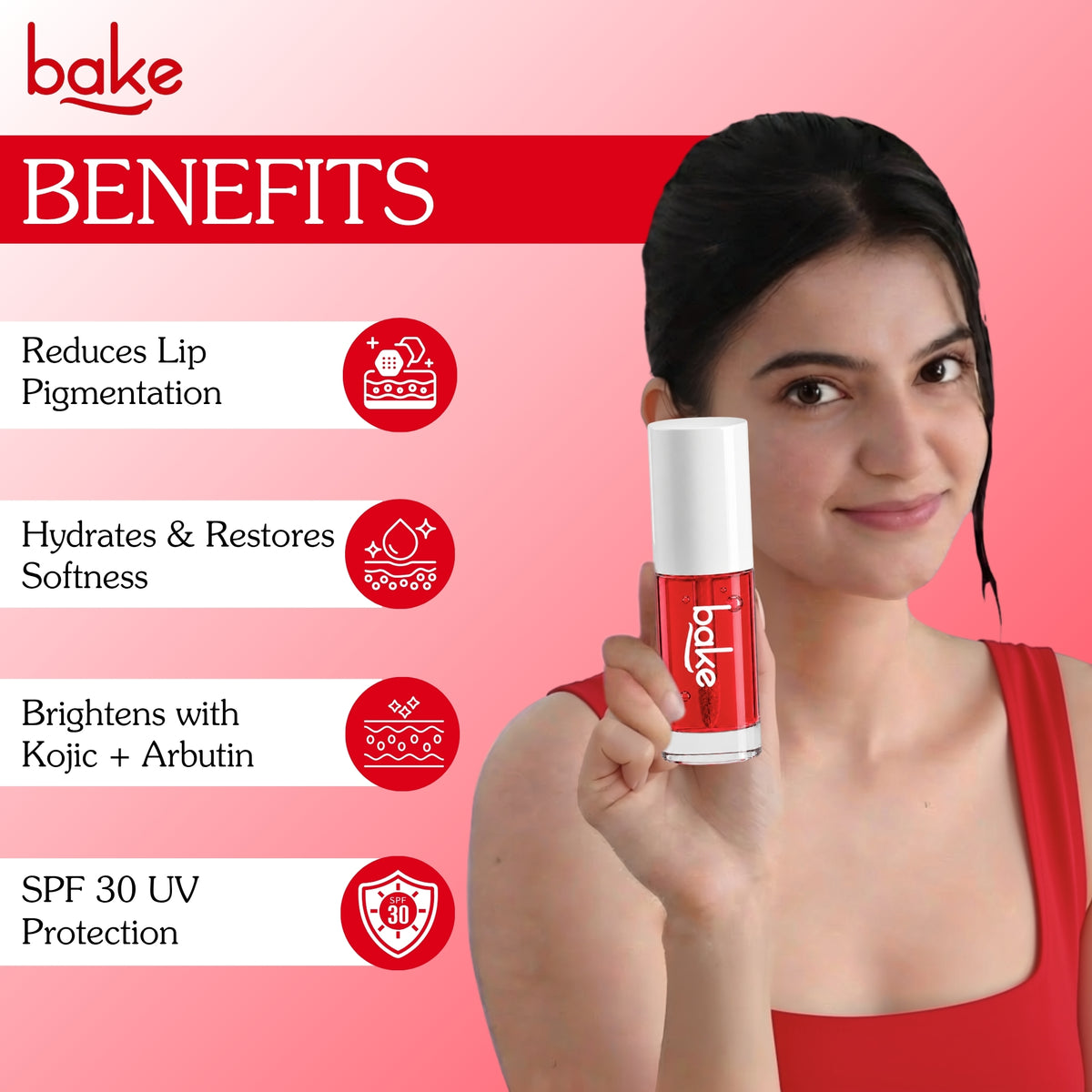 Beetroot Lip Oil with SPF 30 for Dark, Dull & Pigmented Lips