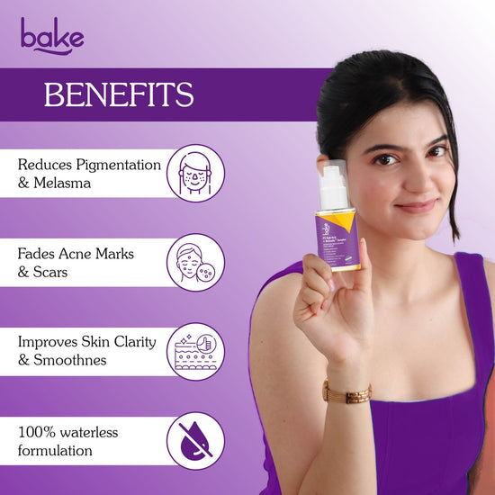 Bake 2% kojic acid serum benefits including pigmentation reduction acne mark fading and smoother skin