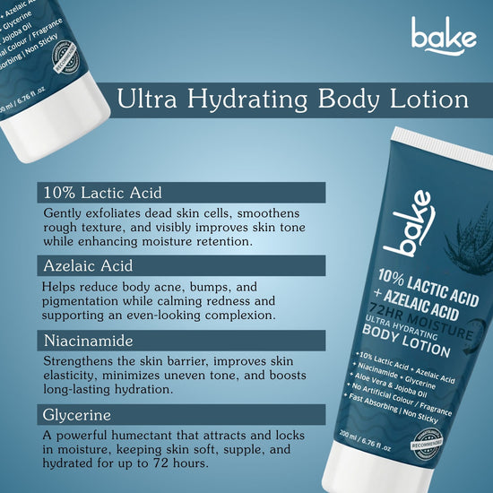 10% Lactic Acid Body Lotion with Azelaic Acid – 72H Moisture