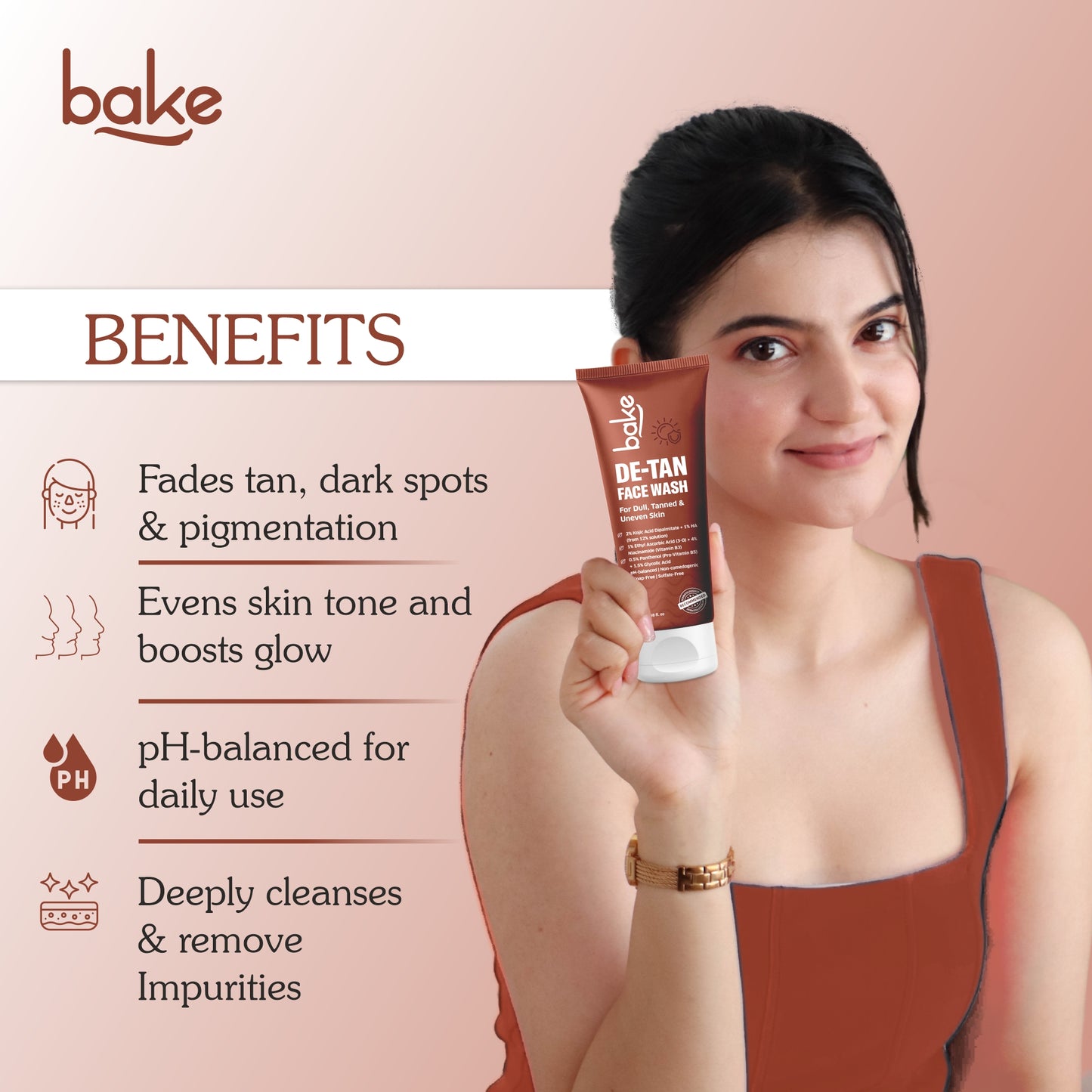 De-Tan Coffee Face Wash with  Kojic Acid