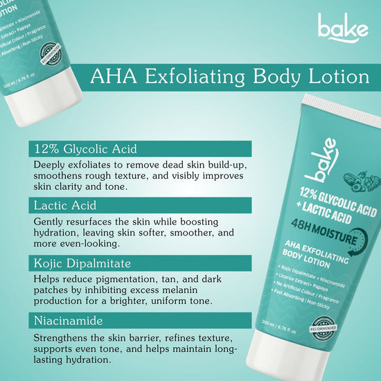 12% Glycolic & Lactic Acid Exfoliating Body Lotion – 48H Moisture
