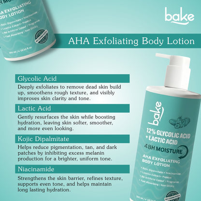 12% Glycolic & Lactic Acid Exfoliating Body Lotion – 48H Moisture