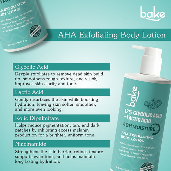 12% Glycolic & Lactic Acid Exfoliating Body Lotion – 48H Moisture