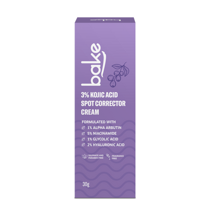 Kojic Acid Cream by Bake Cosmetics – front view of the product packaging

