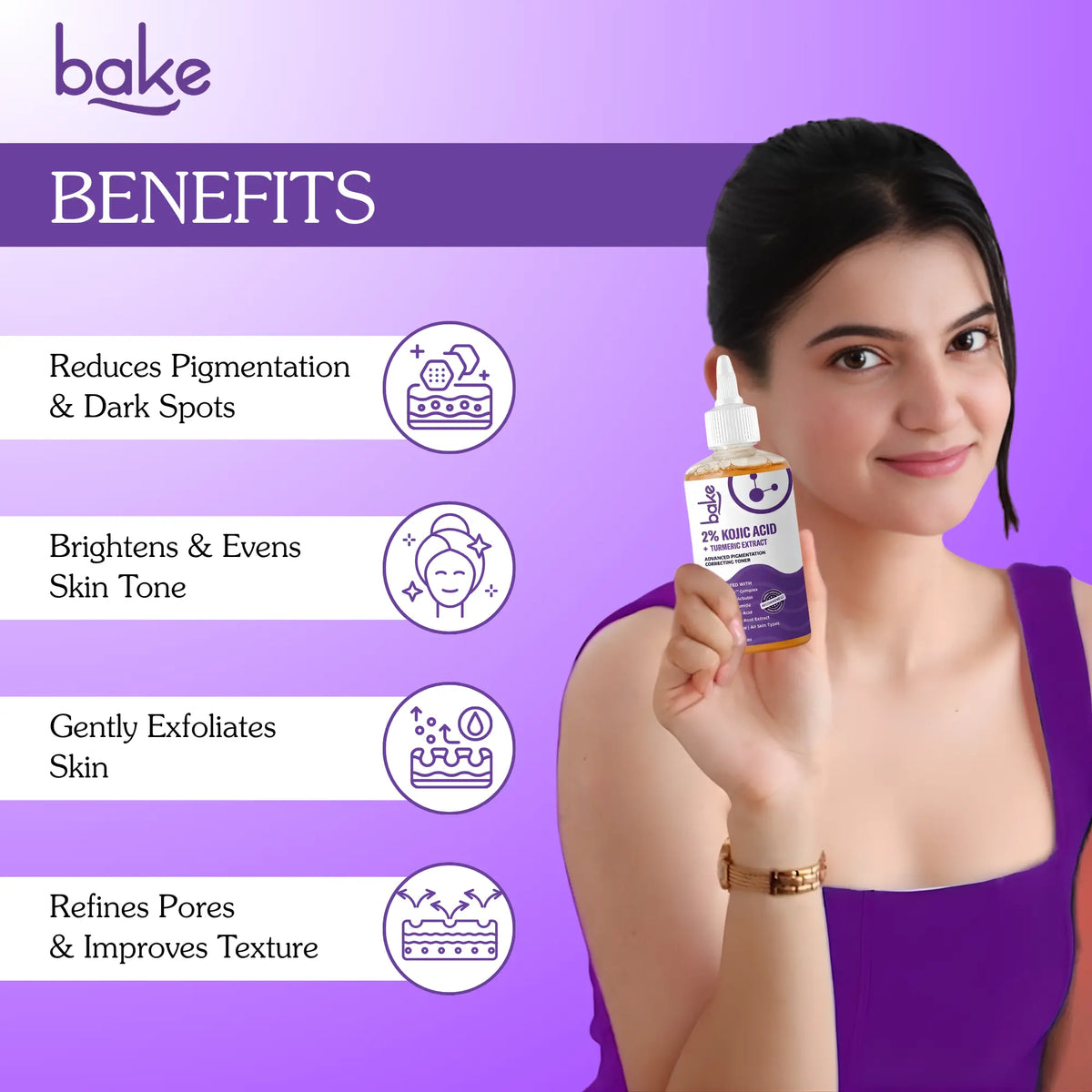 2% Kojic Acid Toner With MelasaRx™ for Dark Spot