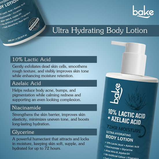 10% Lactic Acid Body Lotion with Azelaic Acid – 72H Moisture