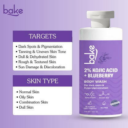 2% Kojic Acid + Blueberry Body Wash