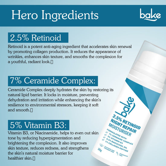 2.5% Retinoid Night Cream Bakuchiol Oil