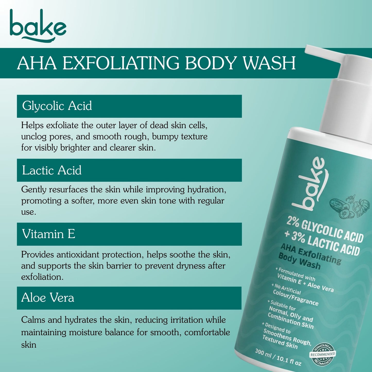 2%Glycolic & Lactic Acid Body Wash (300ml)