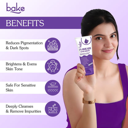 2% Kojic Acid Face Wash with Alpha Arbutin & MelasaRx™