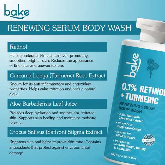 0.1% Retinol & Turmeric Renewing Serum Body Wash