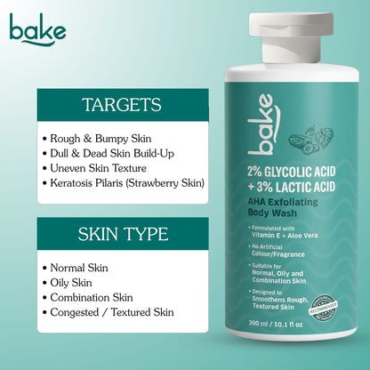 2% Glycolic & Lactic Acid Body Wash (300 ml)