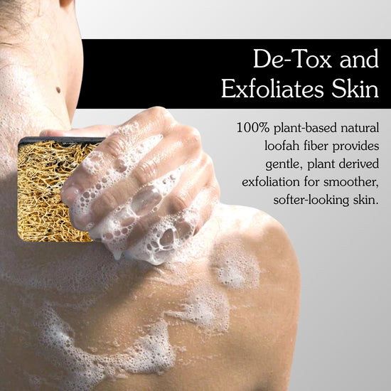 De-Tox Charcoal Soap with Natural Loofah Exfoliating Scrub