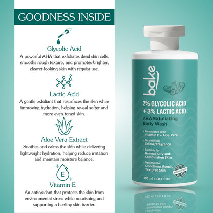 2% Glycolic & Lactic Acid Body Wash (300 ml)