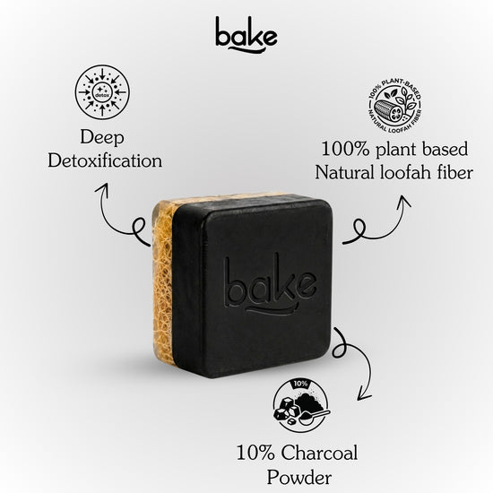De-Tox Charcoal Soap with Natural Loofah Exfoliating Scrub
