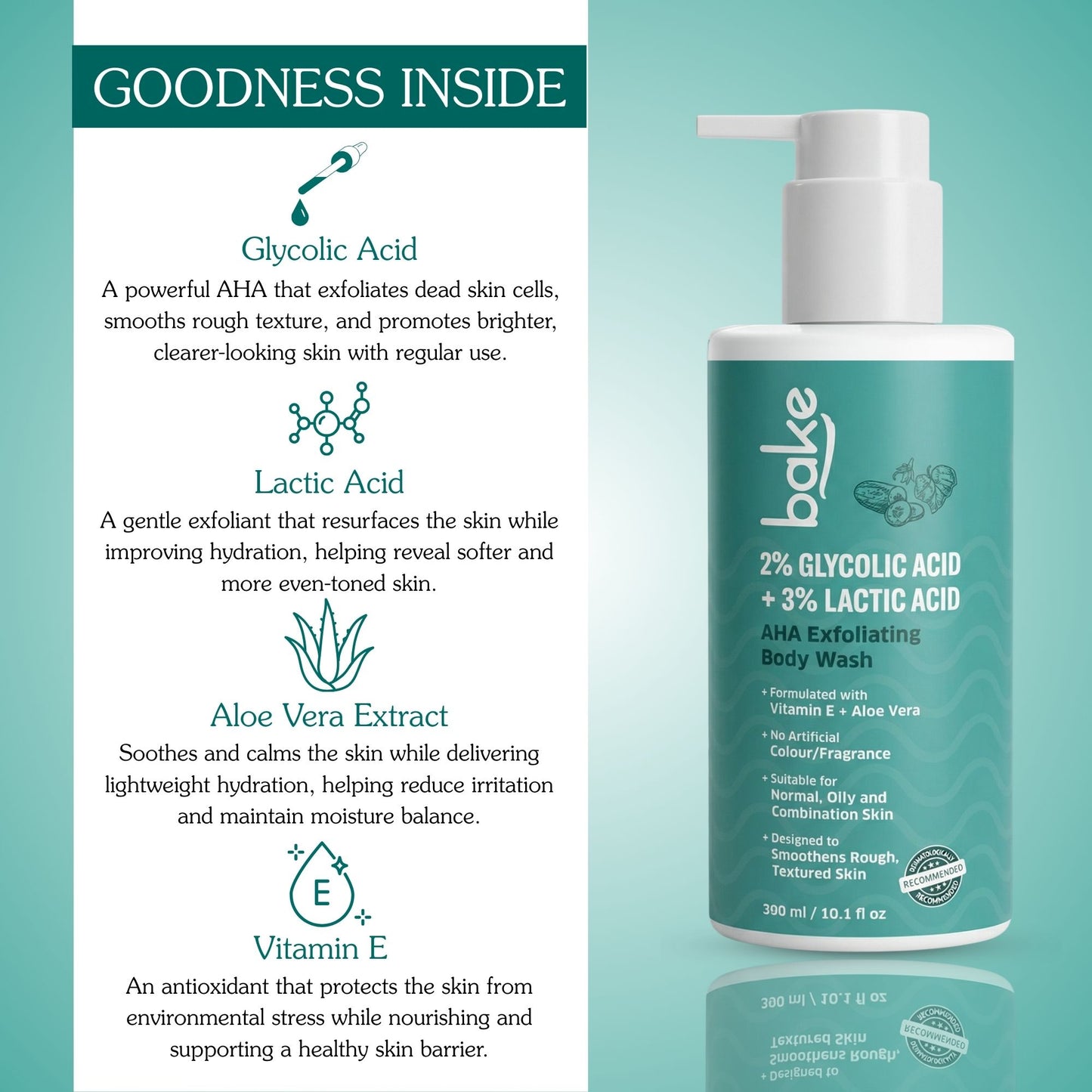 2%Glycolic & Lactic Acid Body Wash (300ml)