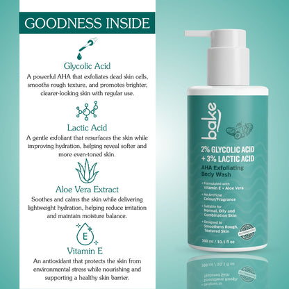 2%Glycolic & Lactic Acid Body Wash (300ml)
