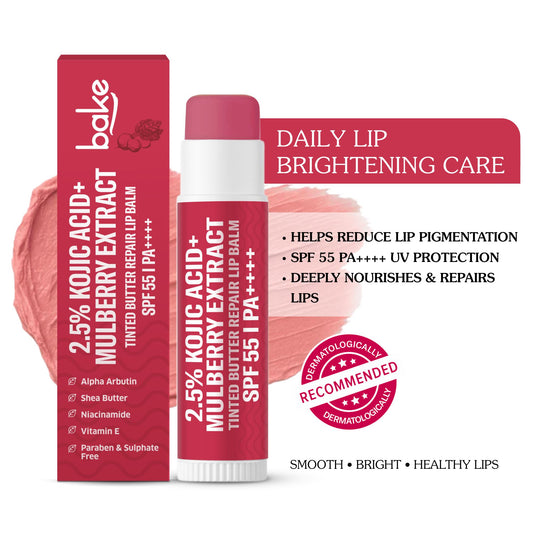 2.5% Kojic Acid Mulberry Extract Tinted Butter Brightening Lip Balm SPF 55 PA++++