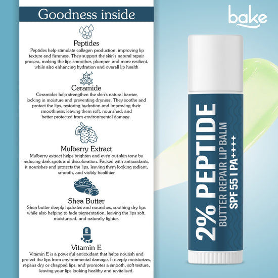 2% Peptide + Ceramide Butter Brightening Lip Balm SPF 55 PA++++