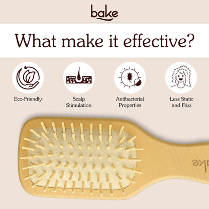 Bamboo Buddy Wooden Hair Brush For Promotes Hair Growth-1Pc