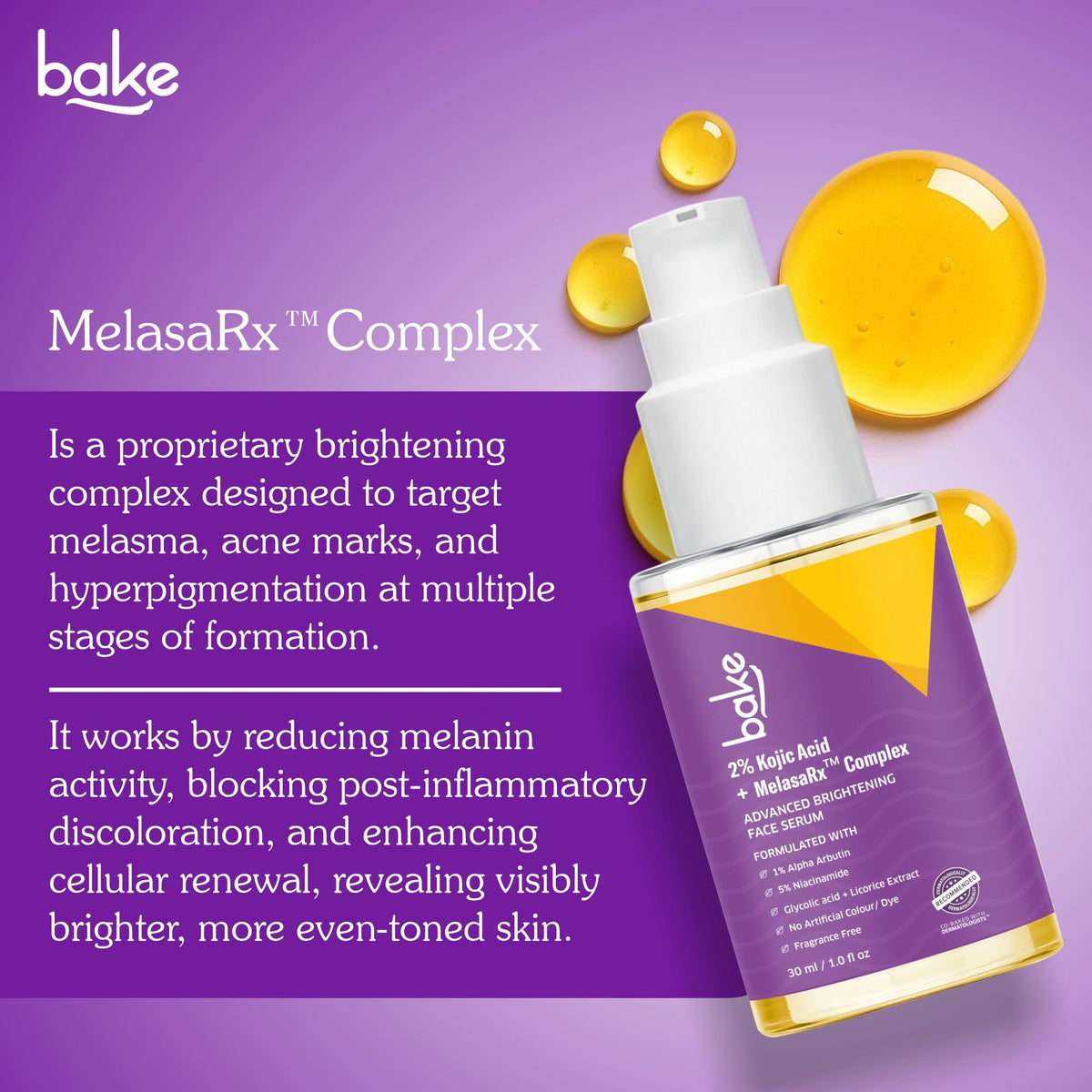 2% Kojic Acid Brightening Serum with MelasaRx™ Complex