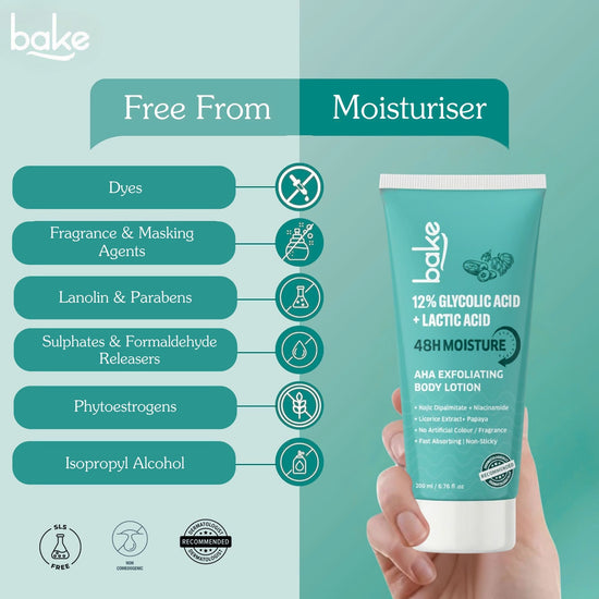 12% Glycolic & Lactic Acid Exfoliating Body Lotion – 48H Moisture