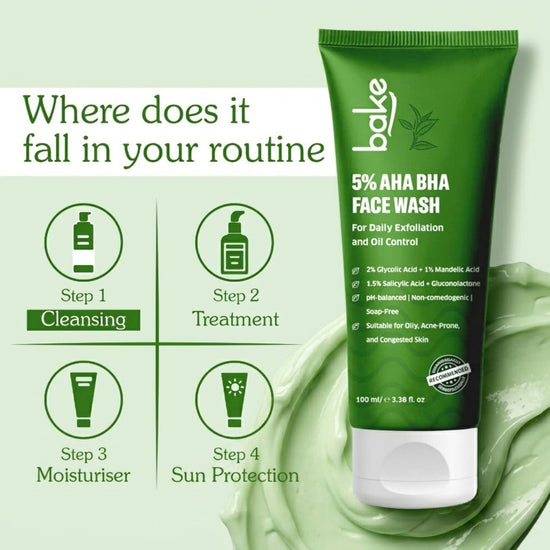5% AHA BHA Face Wash for Daily Gentle Exfoliation
