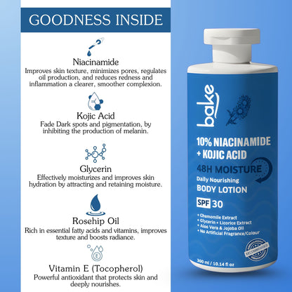10% Niacinamide + Kojic Acid Body Lotion SPF 30 PA+++
