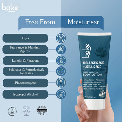 10% Lactic Acid Body Lotion with Azelaic Acid – 72H Moisture