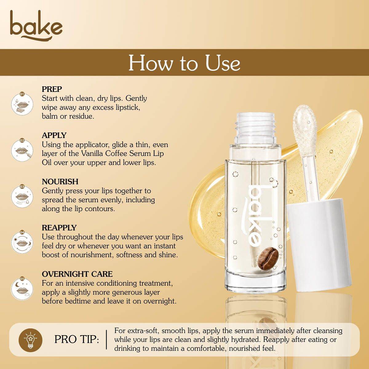Vanilla Coffee Lip Oil with 2% Peptide & 1% Ceramide