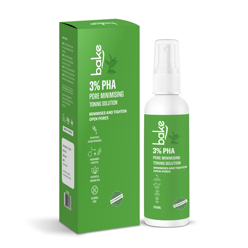 3% PHA Toner with Gluconolactone & Niacinamide for Minimising & Tightening Open Pores, Acne & Oil Control