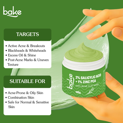 2% Salicylic Acid + Zinc PCA Anti-Acne Clay Mask