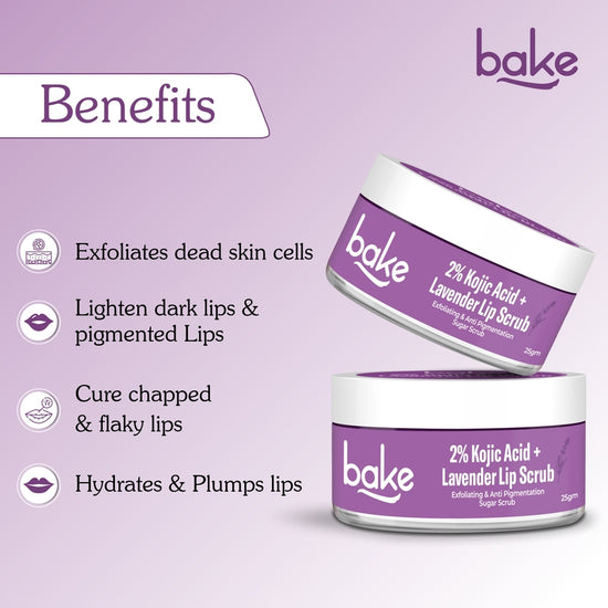 2% Kojic Acid Lavender Lip Scrub