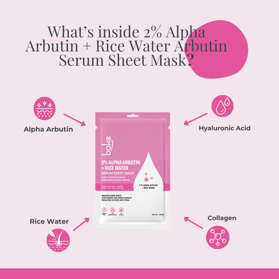 2% Alpha Arbutin + Rice Water Serum Sheet Mask