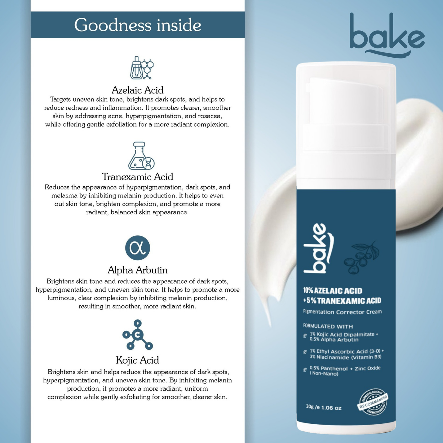 10% Azelaic Acid + 5% Tranexamic Acid Pigmentation Corrector Cream