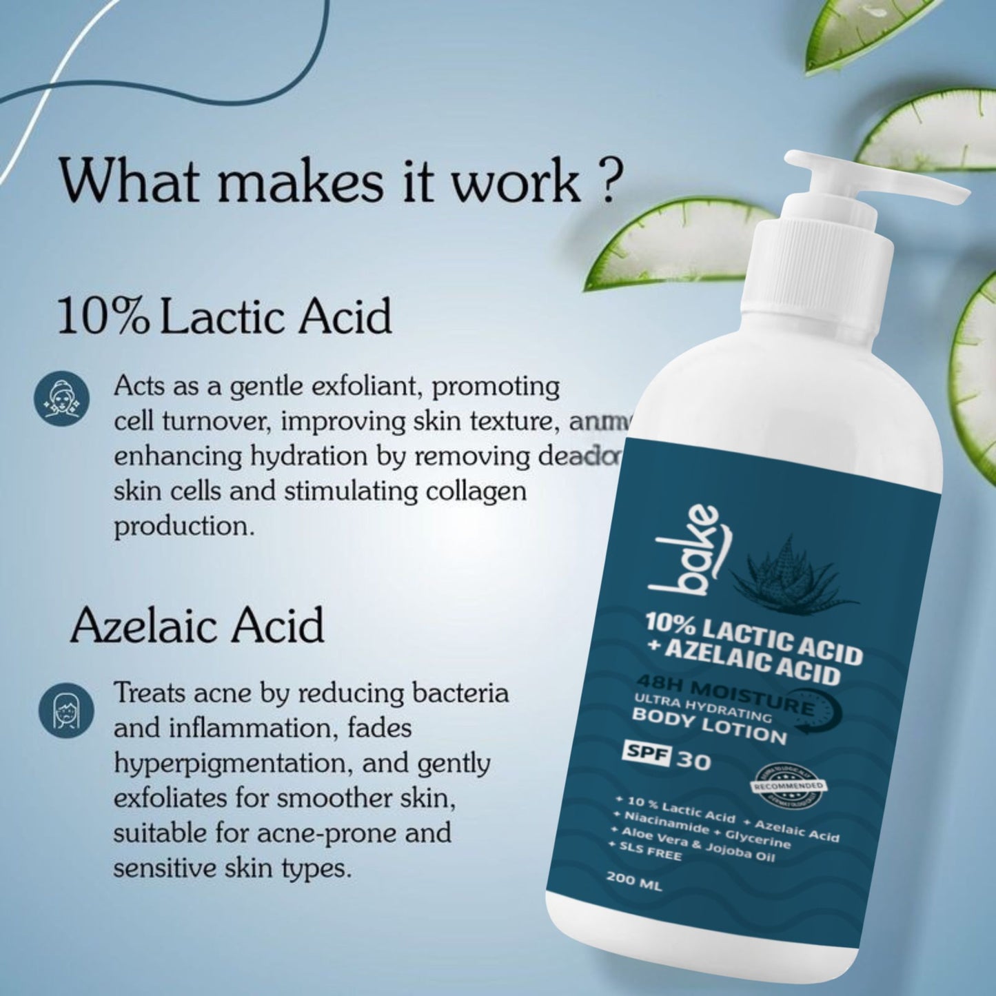 10% Lactic + Azelaic Acid Body Lotion SPF 30 PA+++