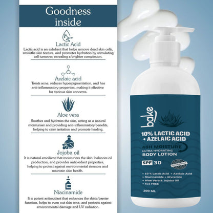 10% Lactic + Azelaic Acid Body Lotion SPF 30 PA+++