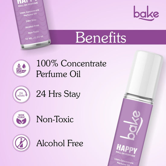 Happy 100% Concentrated Perfume Oil Roll on Fragrance  For Men & Women-Black Currant(10ml)