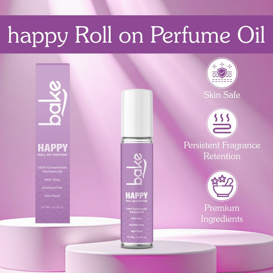 Happy 100% Concentrated Perfume Oil Roll on Fragrance  For Men & Women-Black Currant(10ml)