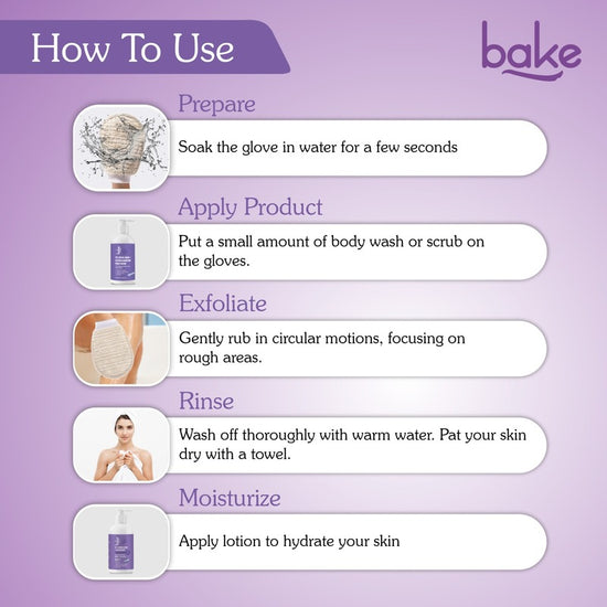 BAKE Exfoliating Bath Glove with Ramie plant Fibre