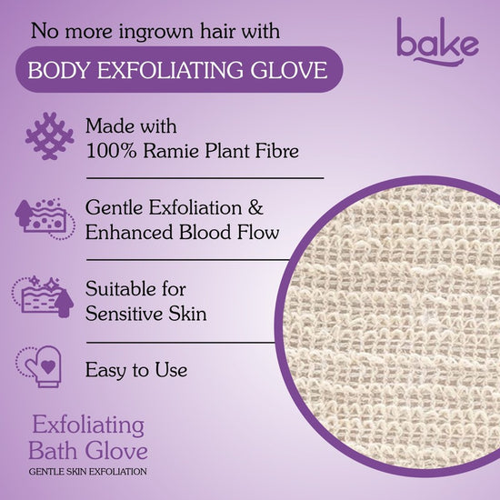 BAKE Exfoliating Bath Glove with Ramie plant Fibre