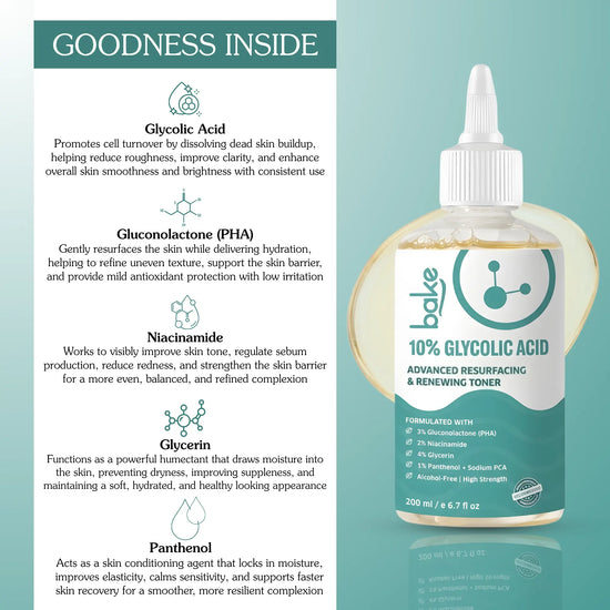 10% Glycolic Acid Toner for Brightening & Renewing skin