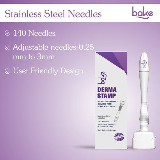 Derma Stamp with Stainless Steel Adjustable Needles 0.25mm to 3mm