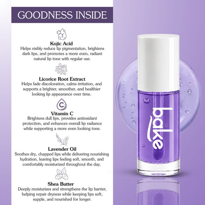 2.5% Kojic Acid Lavender Brightening Lip Oil With MelasaRx™ Complex