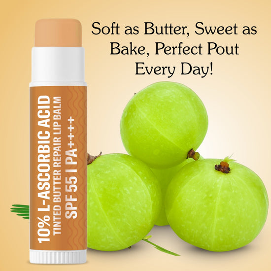 10% L-Ascorbic Acid Tinted Butter Brightening Lip Balm SPF 55 PA++++