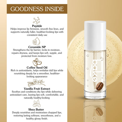 Vanilla Coffee Lip Oil with 2% Peptide & 1% Ceramide