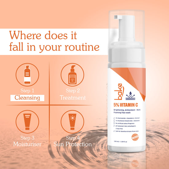 5% Vitamin C Foaming Face Wash with 3% Niacinamide – 100ml