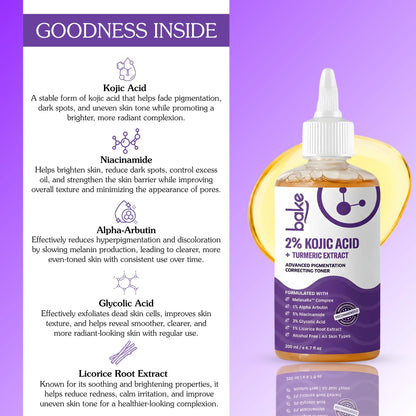 2% Kojic Acid Toner for Dark Spot, Pigmentation and Dullness