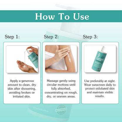 12% Glycolic & Lactic Acid Exfoliating Body Lotion – 48H Moisture