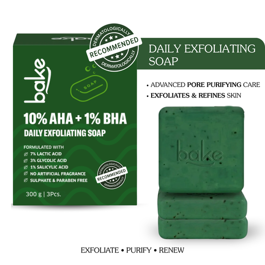 10% AHA + 1% BHA Scrub Treatment Soap (Pack of 3, 300g)